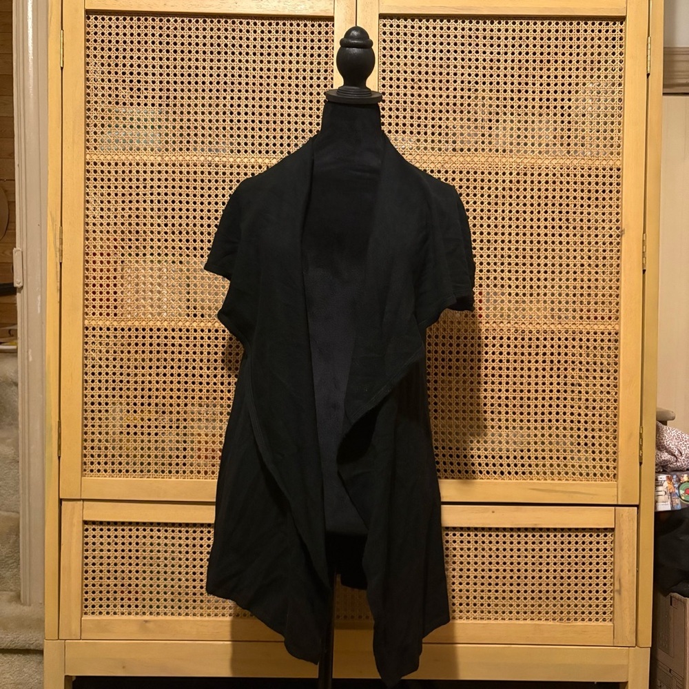 Roffe accessories oversized cardigan wrap Black kimono sweater One Size